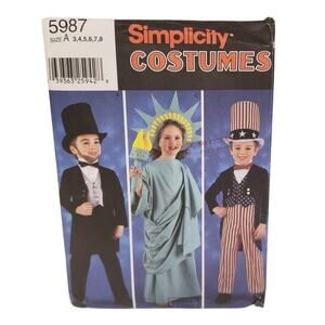 Simplicity Childrens Costumes Patriotic Statue of Liberty Kids Halloween CUT